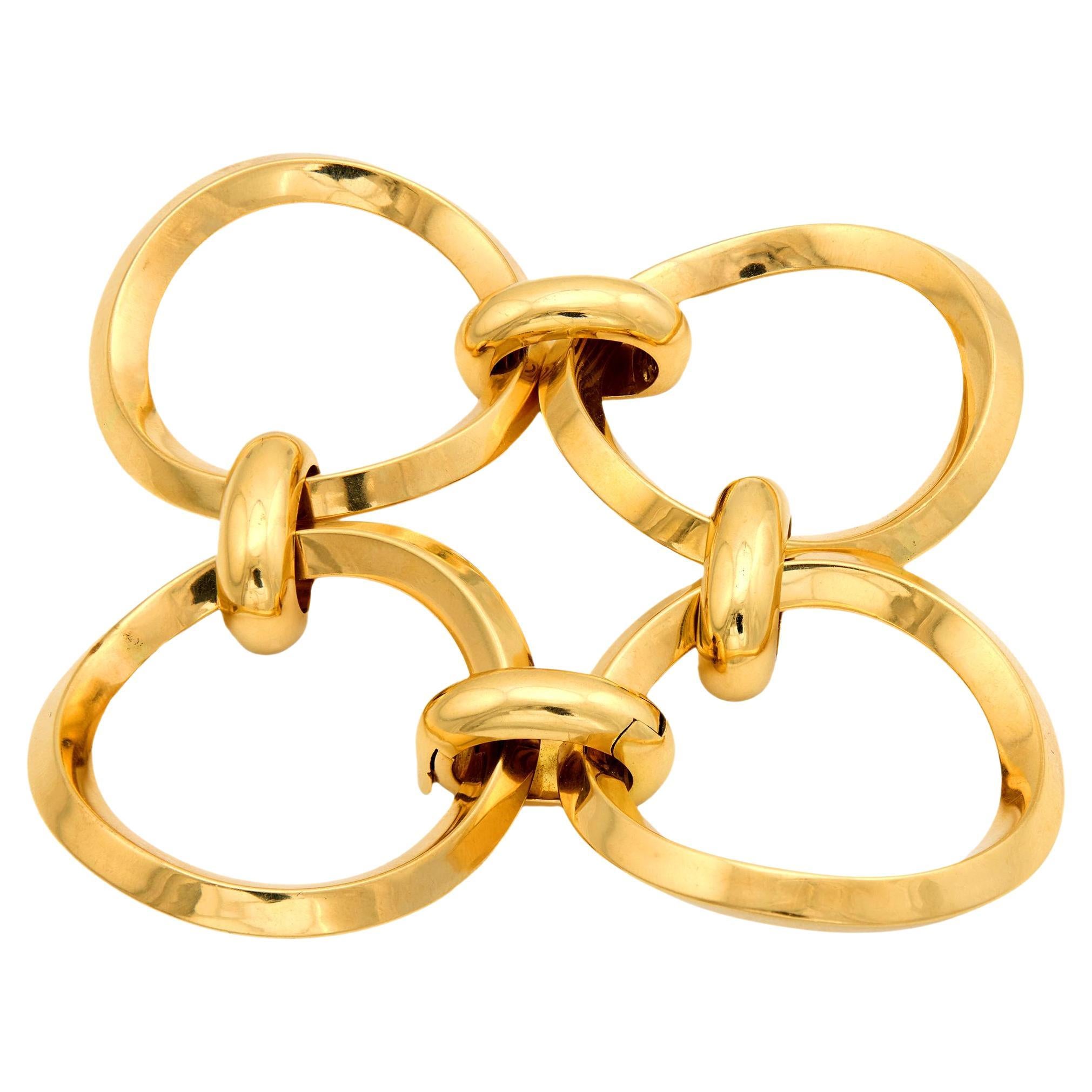 Braccialetto d'epoca in oro giallo 18 ct. in vendita