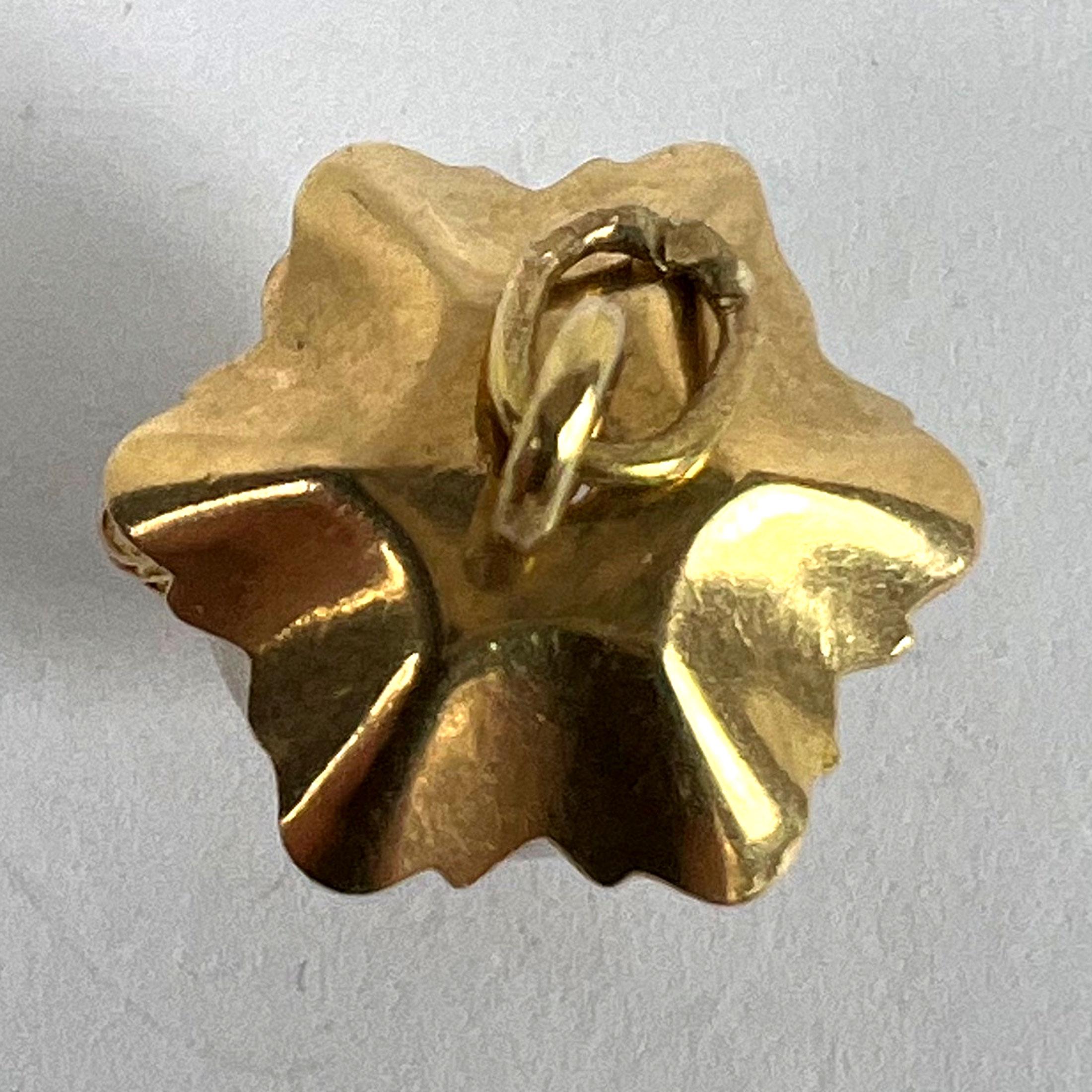 Vintage Italian 18K Gelbgold Bergkristall Quarz Sturm Laterne Charm Anhänger im Angebot 7