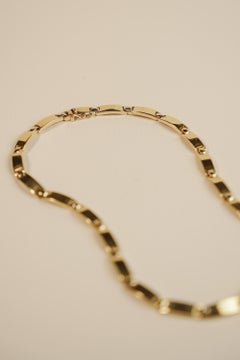 Vintage Italian Chunky 18kt Yellow Gold Link Necklace, circa 1950s–1960s
