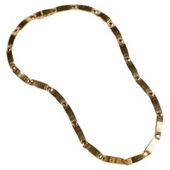Vintage Italian Chunky 18kt Yellow Gold Link Necklace, circa 1950s–1960s