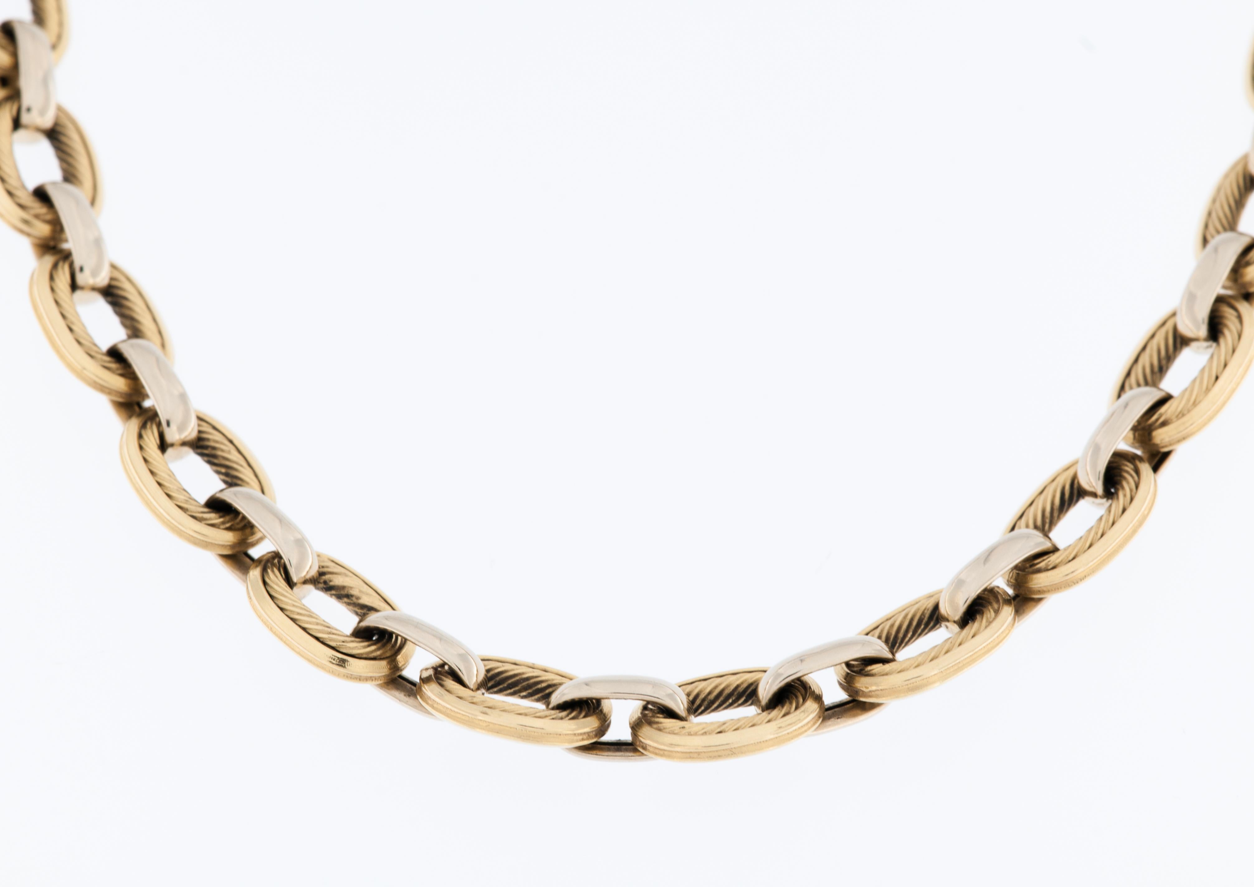 Modern Vintage Italian 18kt Gold Necklace For Sale