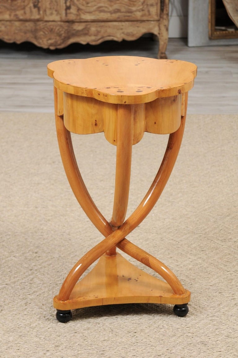 Vintage Italian 1940s Burl Wood Side Table with Clover ...