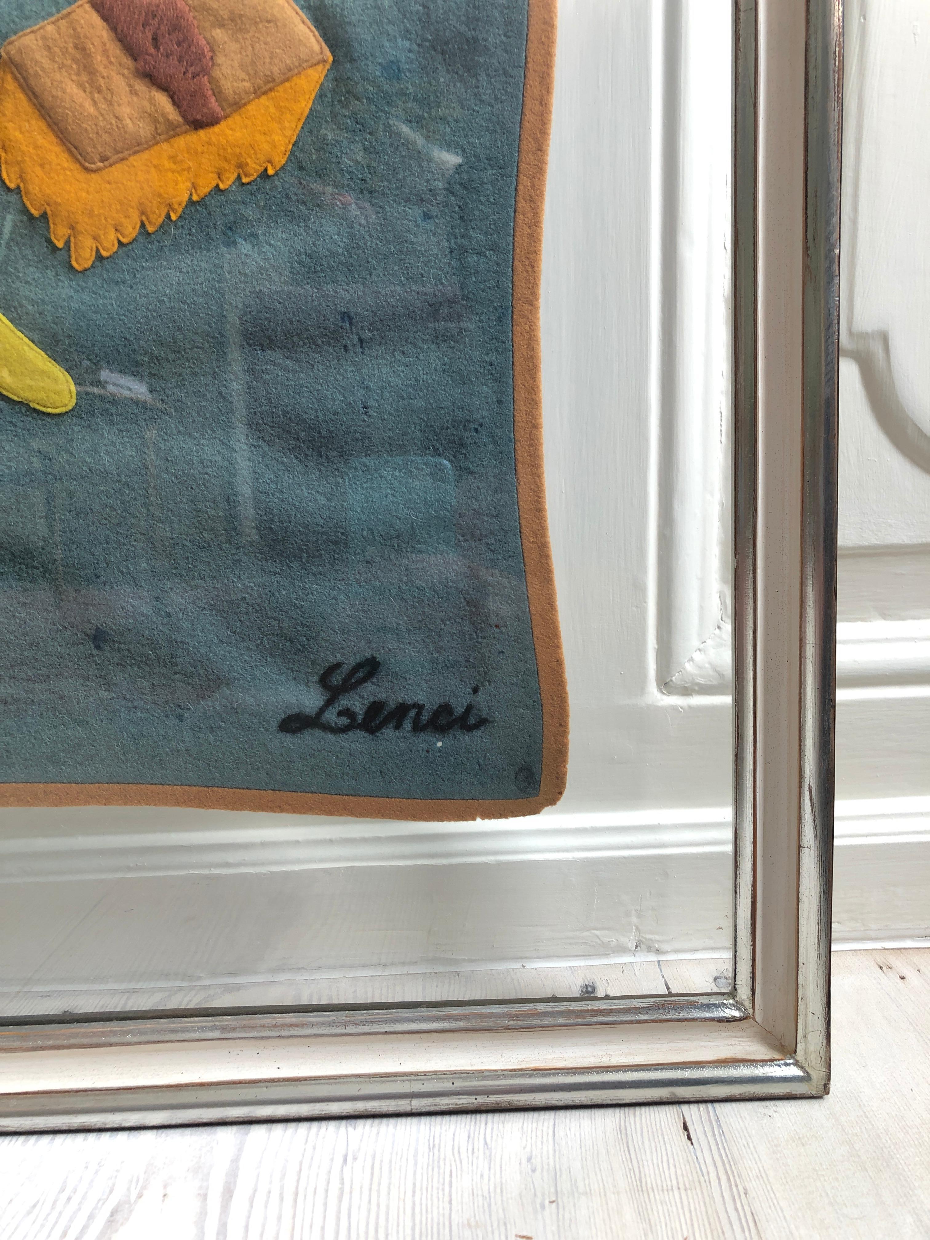 Vintage Italian 1940s Lenci Wall Hanging 