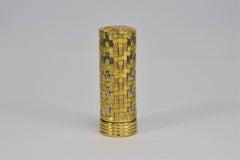 Vintage Italian 1960 18-Karat Gold Lipstick Cover or Pill Box