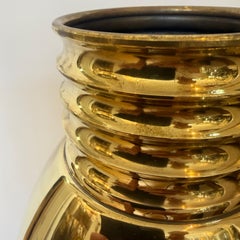Vintage Italian 1960's Brass Vase Designed By Sergio Asti.