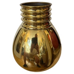 Vintage Italian 1960's Brass Vase Designed By Sergio Asti.