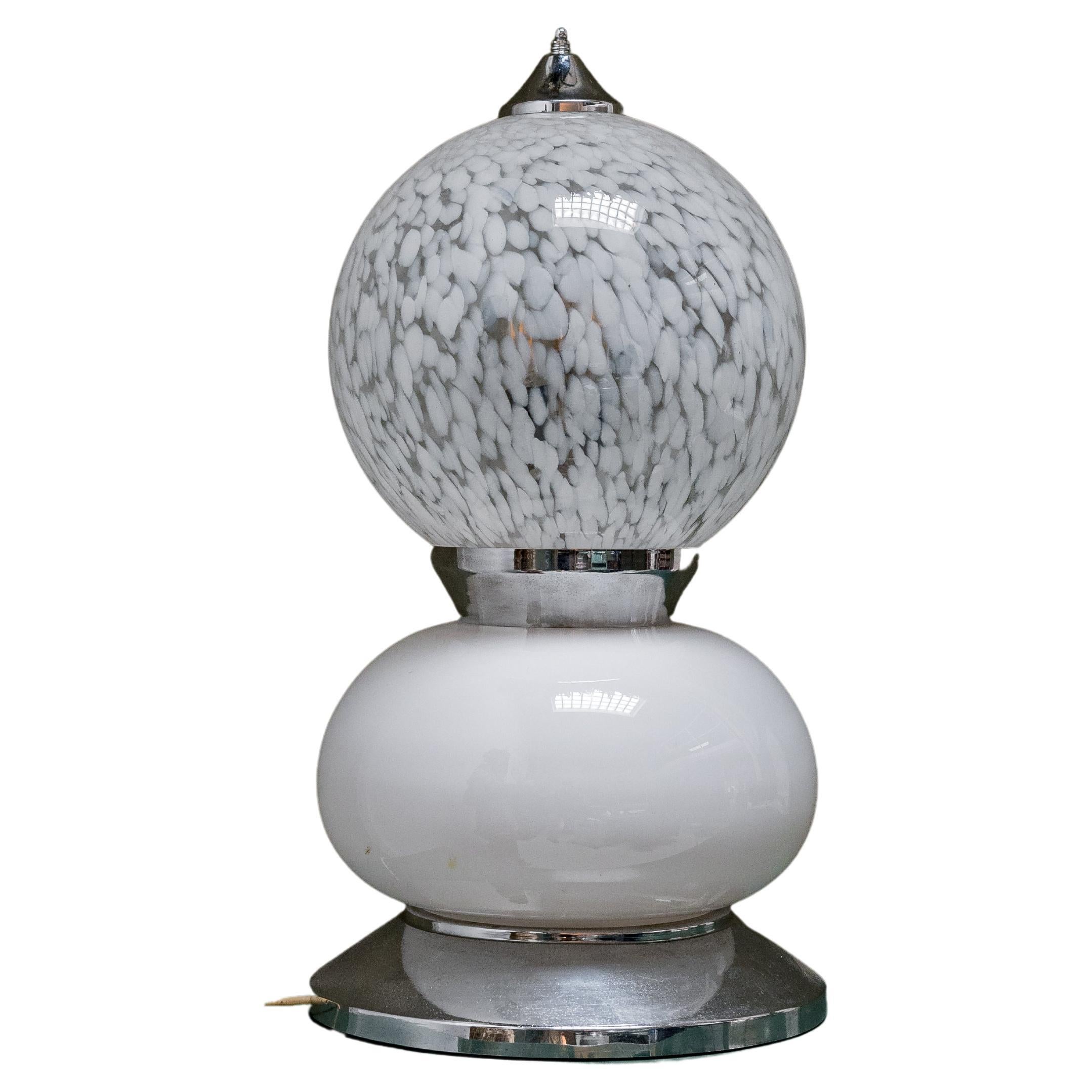 Vintage Italian 1960s Murano Glass Floor / Table Lamp by Carlo Nason for Mazzega