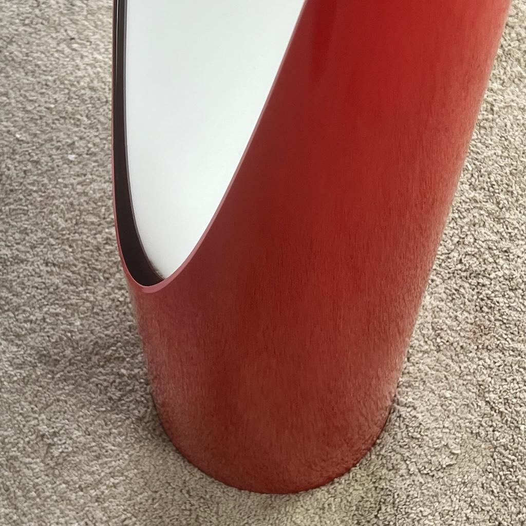 Vintage Italian 1970s Lipstick Floor Mirror in Glossy Red For Sale 4
