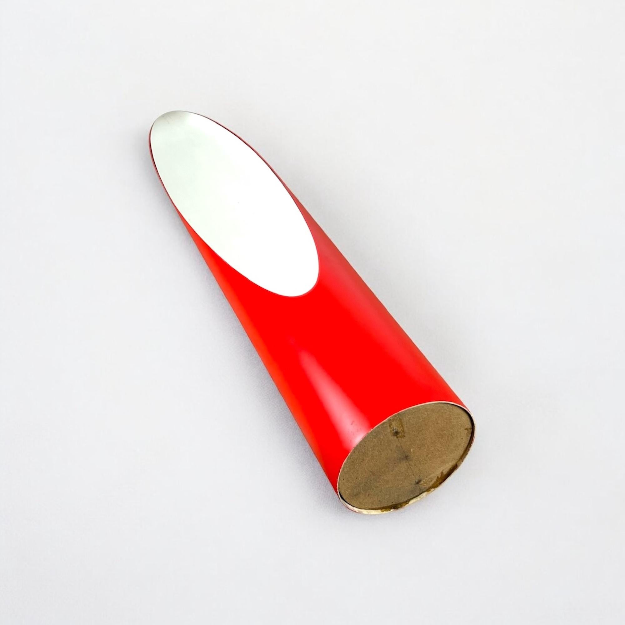 Vintage Italian 1970s Lipstick Floor Mirror in Glossy Red 5