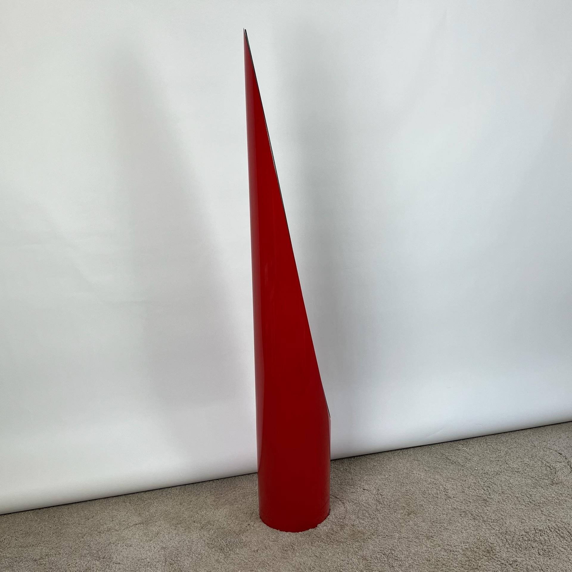 Vintage Italian 1970s Lipstick Floor Mirror in Glossy Red For Sale 8