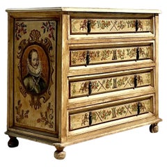 Vintage Italian 19th Century Hand Painted Chest of Drawers