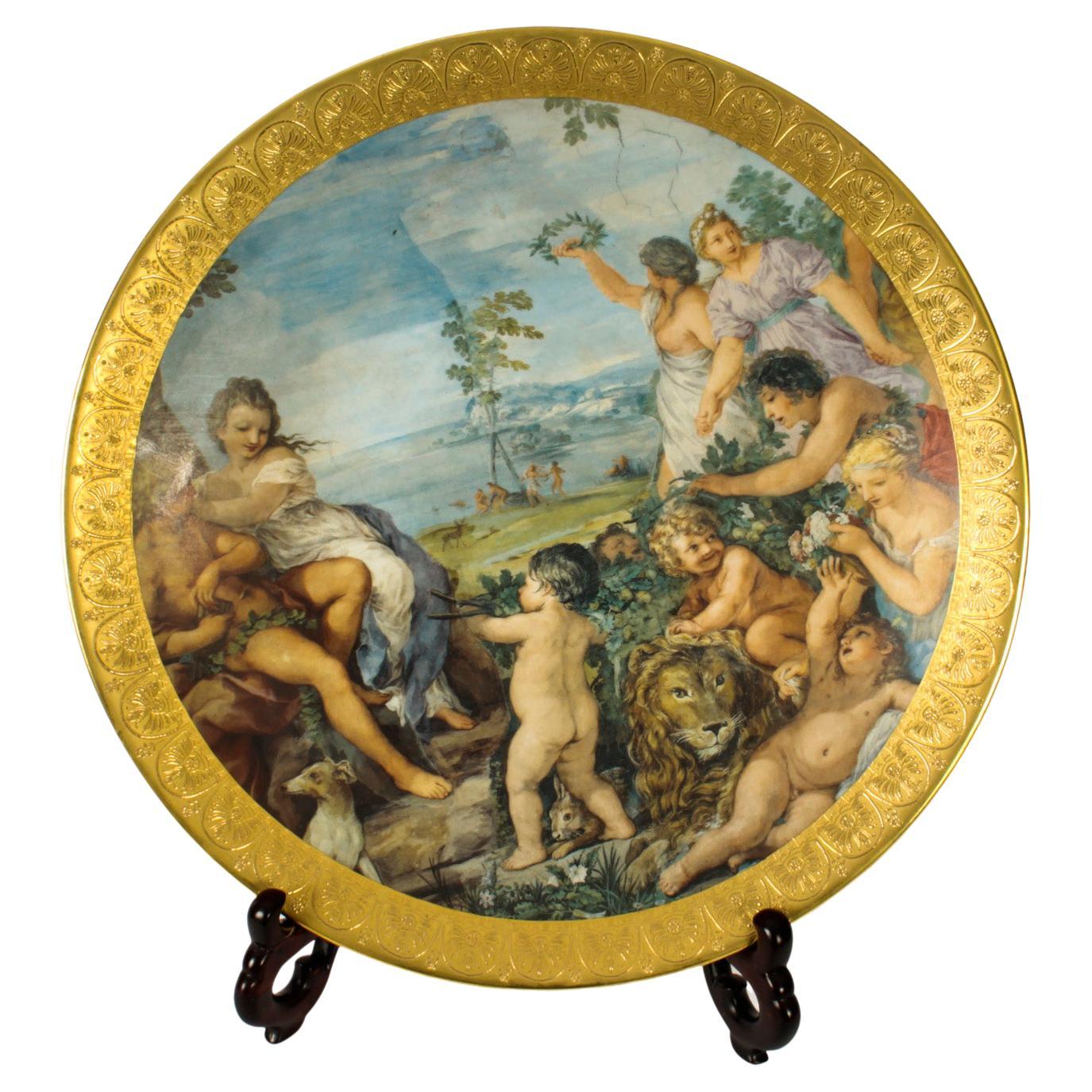 Chargeur Vintage en Porcelaine Italienne Milieu du 20ème siècle