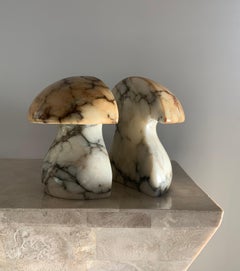 Vintage Italian ABF Marble Alabaster Bookends, 1960s