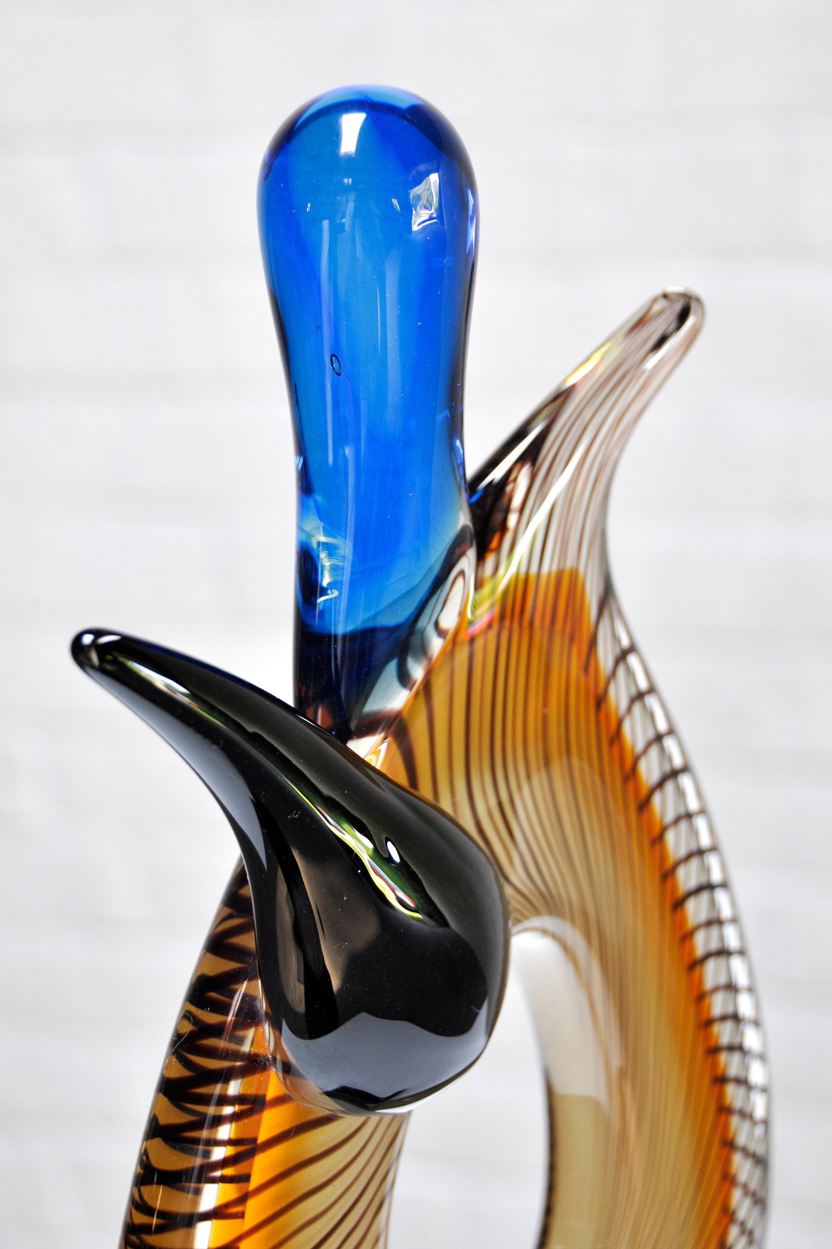 Vintage Italian Abstract Murano Glass Sculpture, 1980s 11