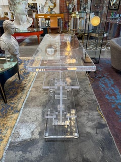 Vintage Italian Acrylic Console Table, 1970s