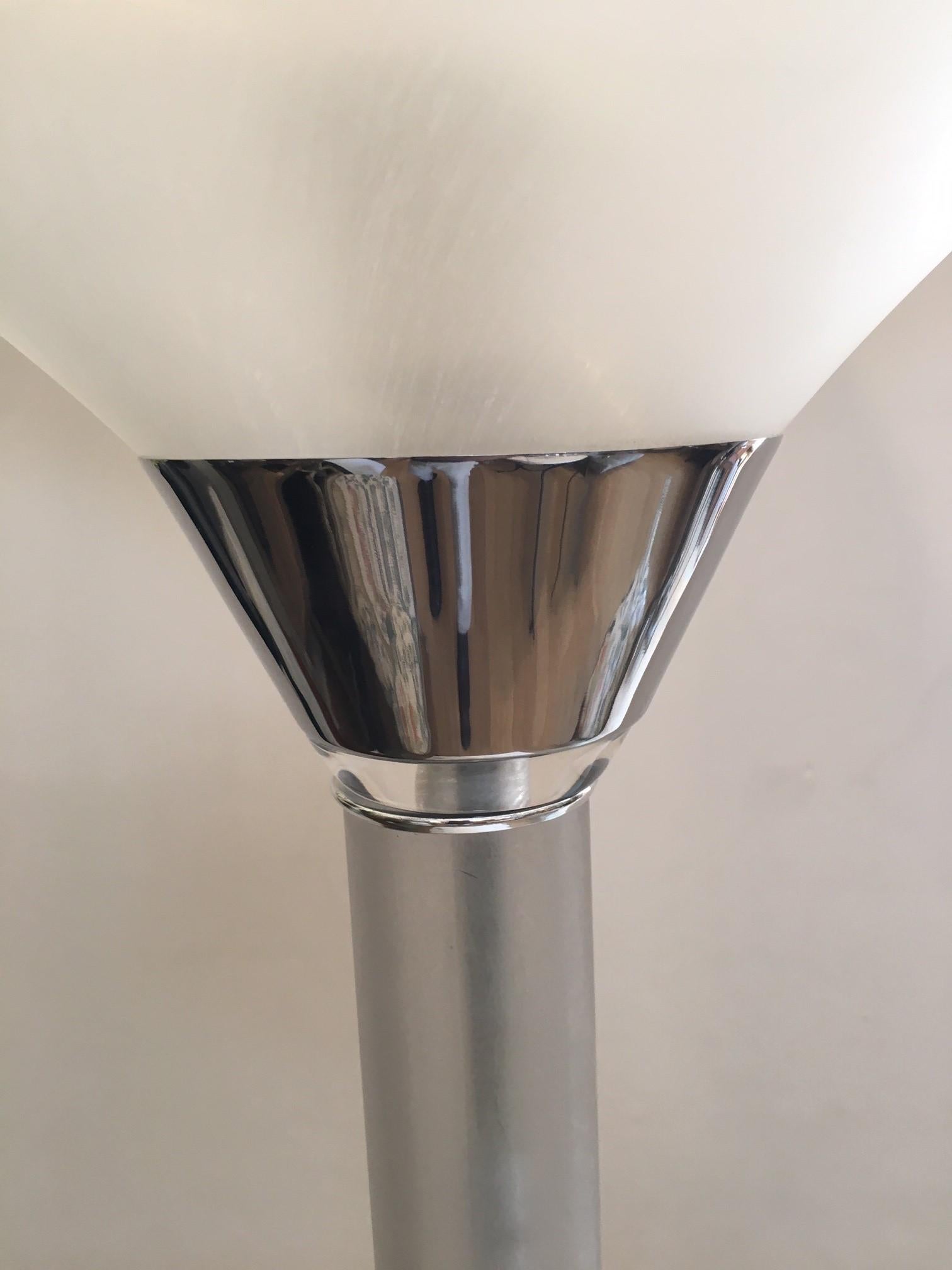 Late 20th Century Vintage Italian Acrylic Hardwired with Foot Switch Floor Lamp by Relco Italia For Sale