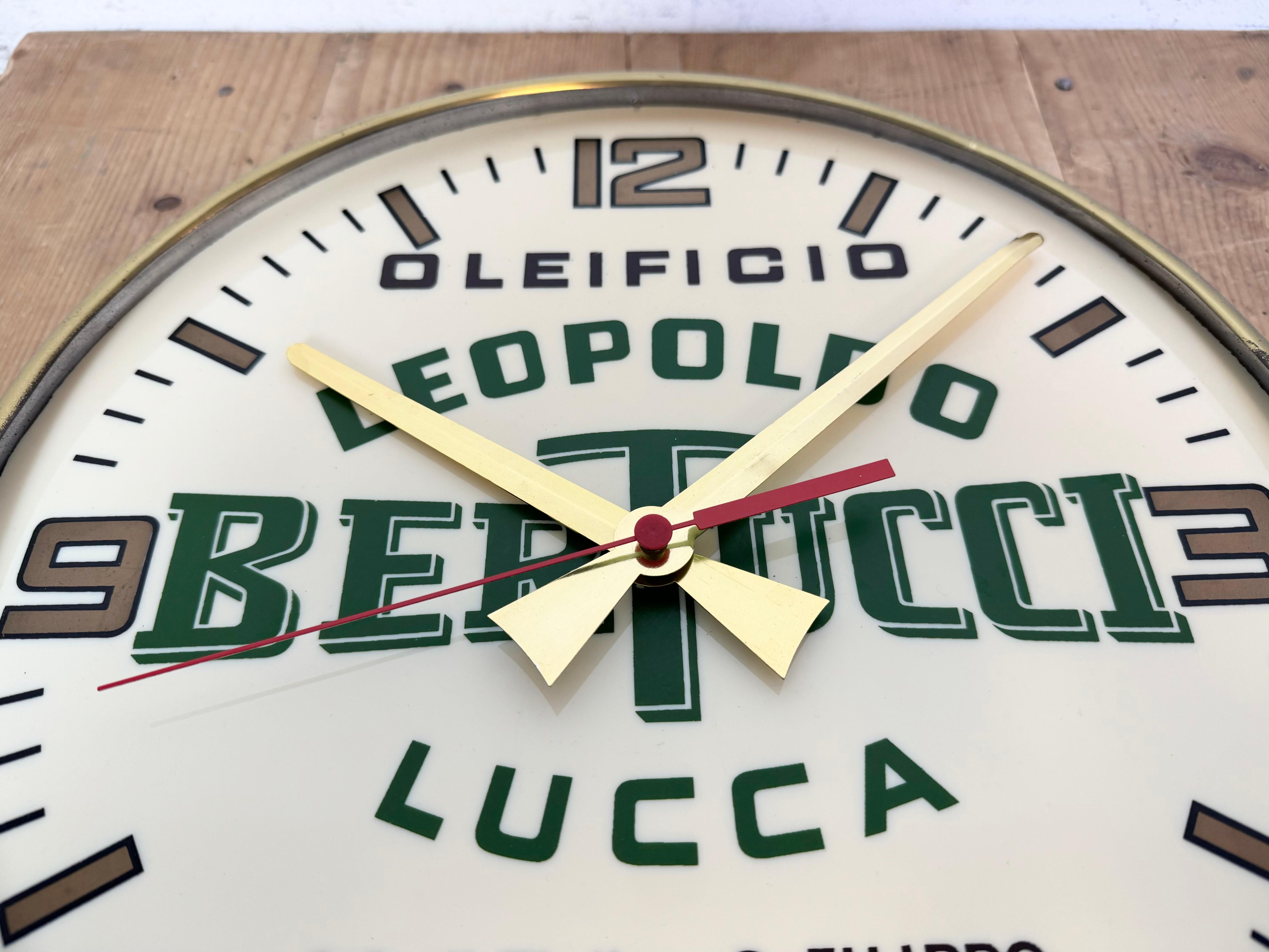 Vintage Italian Advertising Wall Clock, 1970s For Sale 4