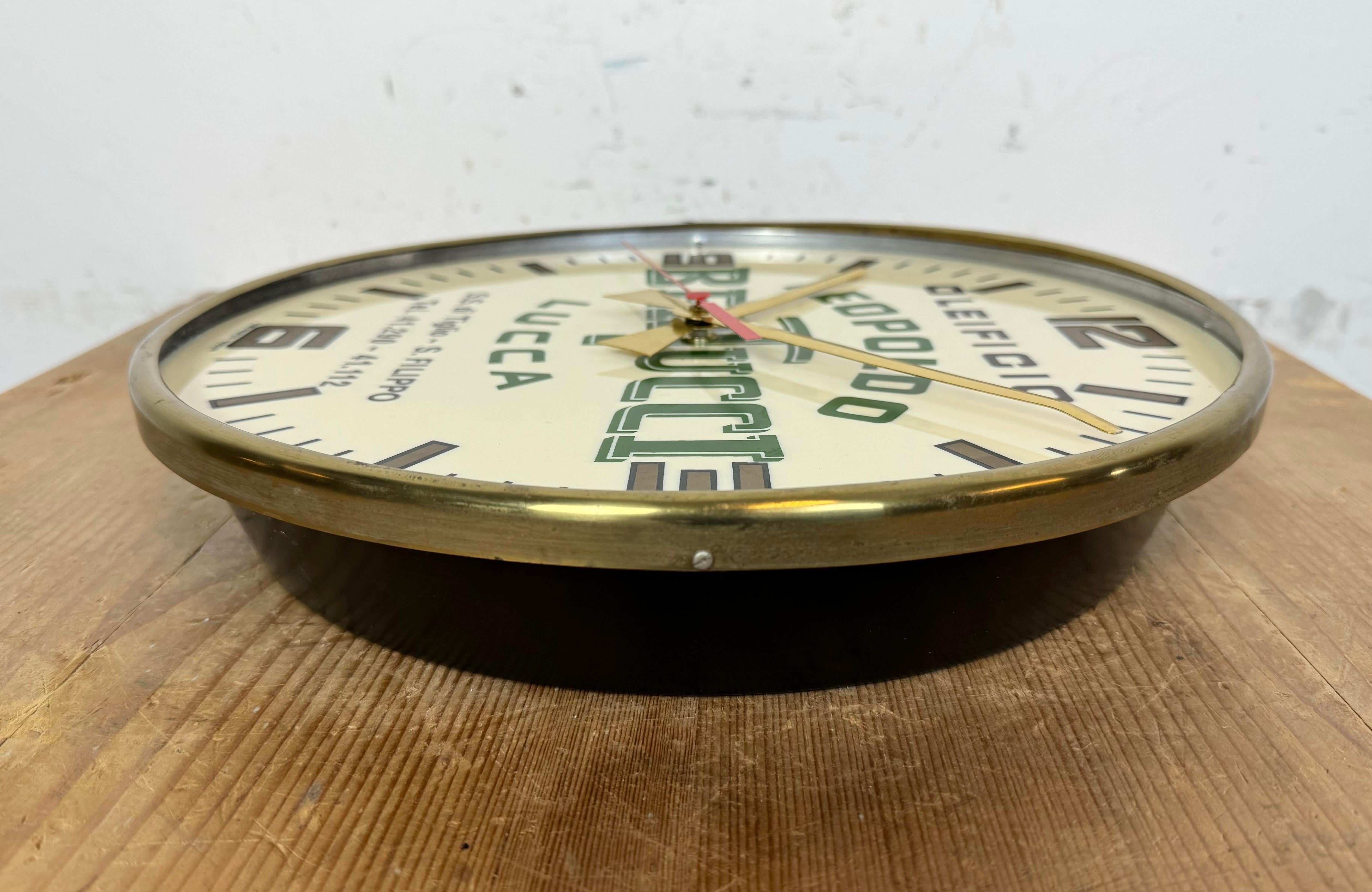 Vintage Italian Advertising Wall Clock, 1970s For Sale 7