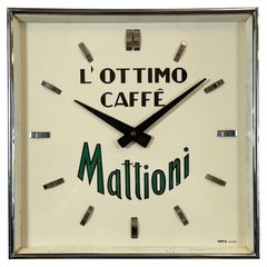 Vintage Italian Advertising Wall Clock, 1970s
