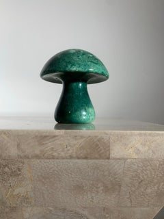 Mushroom italien vintage en marbre d'albâtre et vert Viridian, années 1960