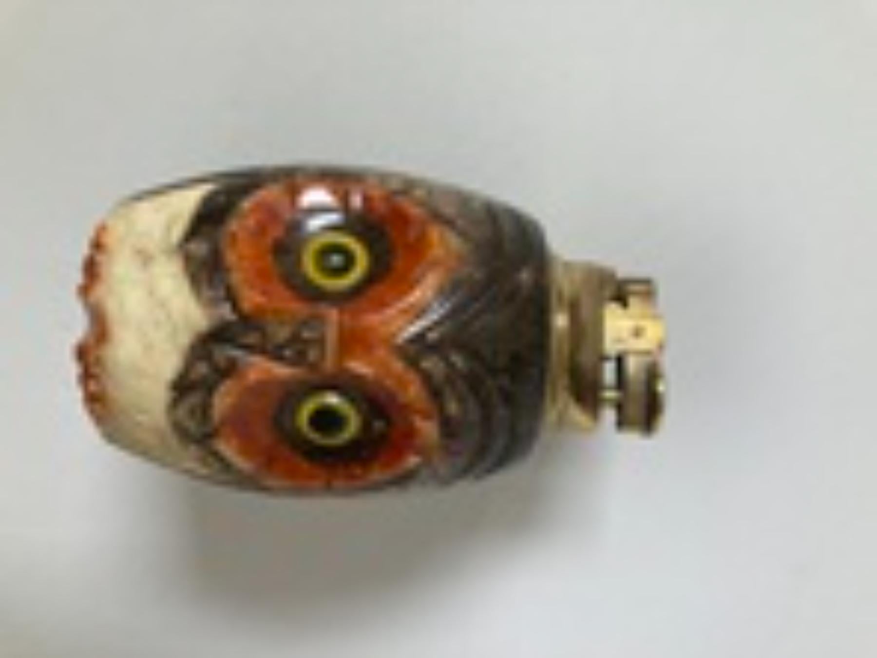 Vintage Italian Alabaster Owl Table Lighter 4