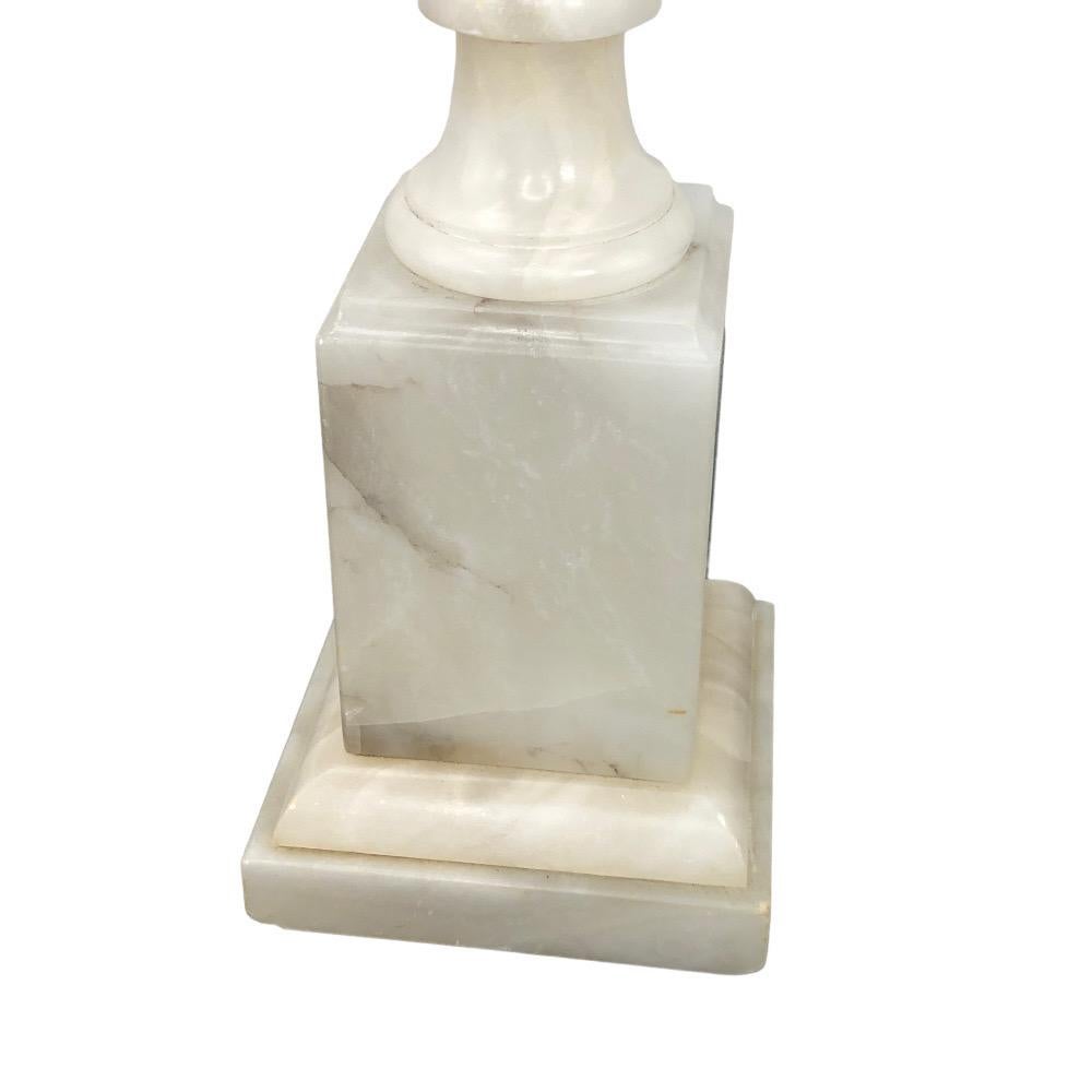 Neoclassical Vintage Italian Alabaster Urn Form Lamp For Sale
