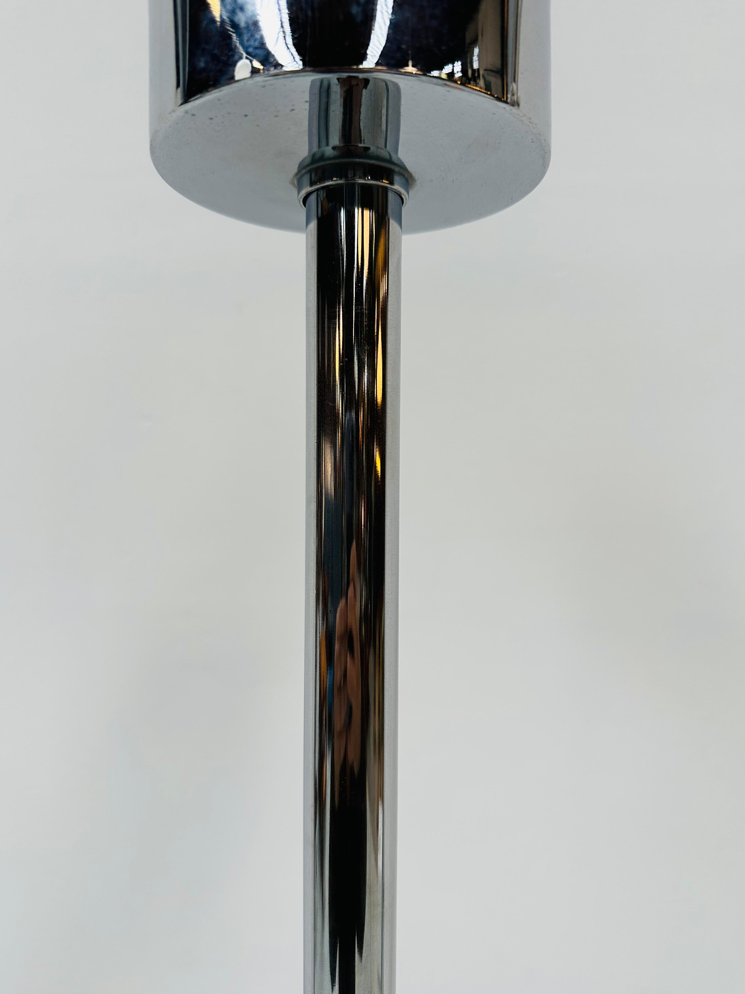 Vintage Italian Aluminum & Smoked Glass Pendant Lamp, 1970s. For Sale 1
