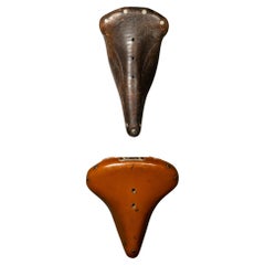 Vintage Italian and French Leather Bicycle Seats C.1930