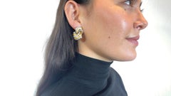 Vintage Italian Andreoli Diamond 18 Karat Gold Earrings