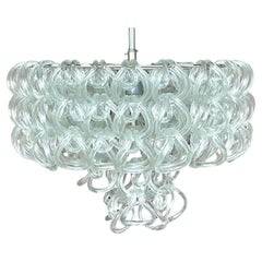 Vintage Italian Angelo Mangiarotti “Giogalli” Glass Rings Chandelier