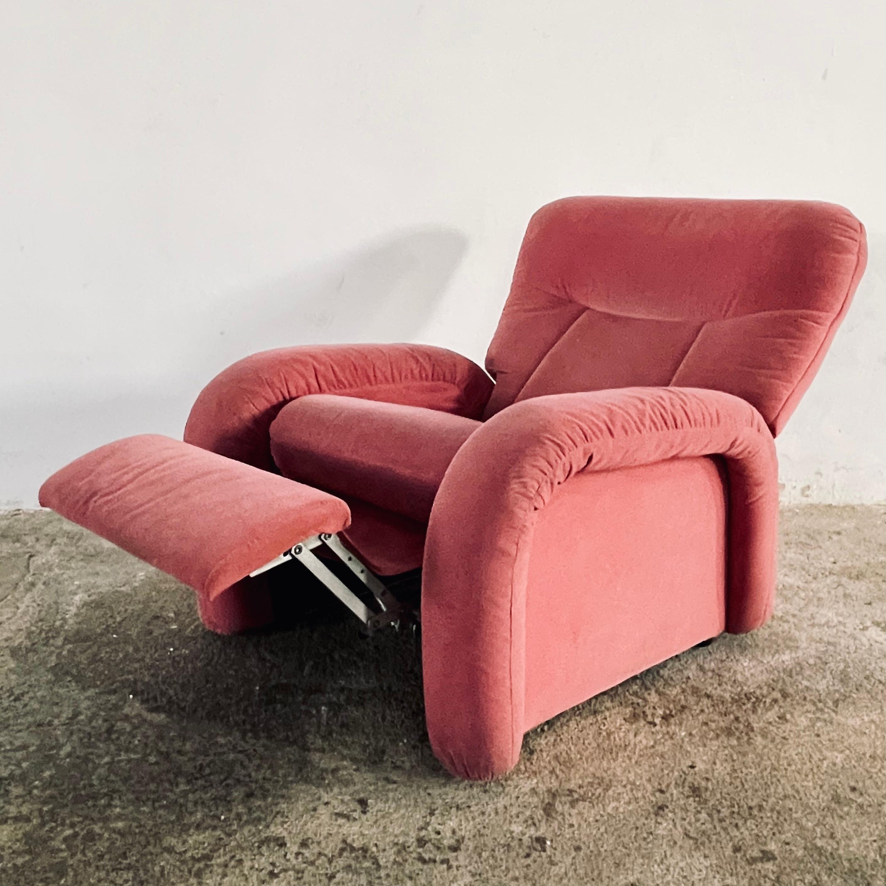 Vintage Italian Arch Reclining Lounge Chairs, Original Upholstery, Italy, 1950s For Sale 3