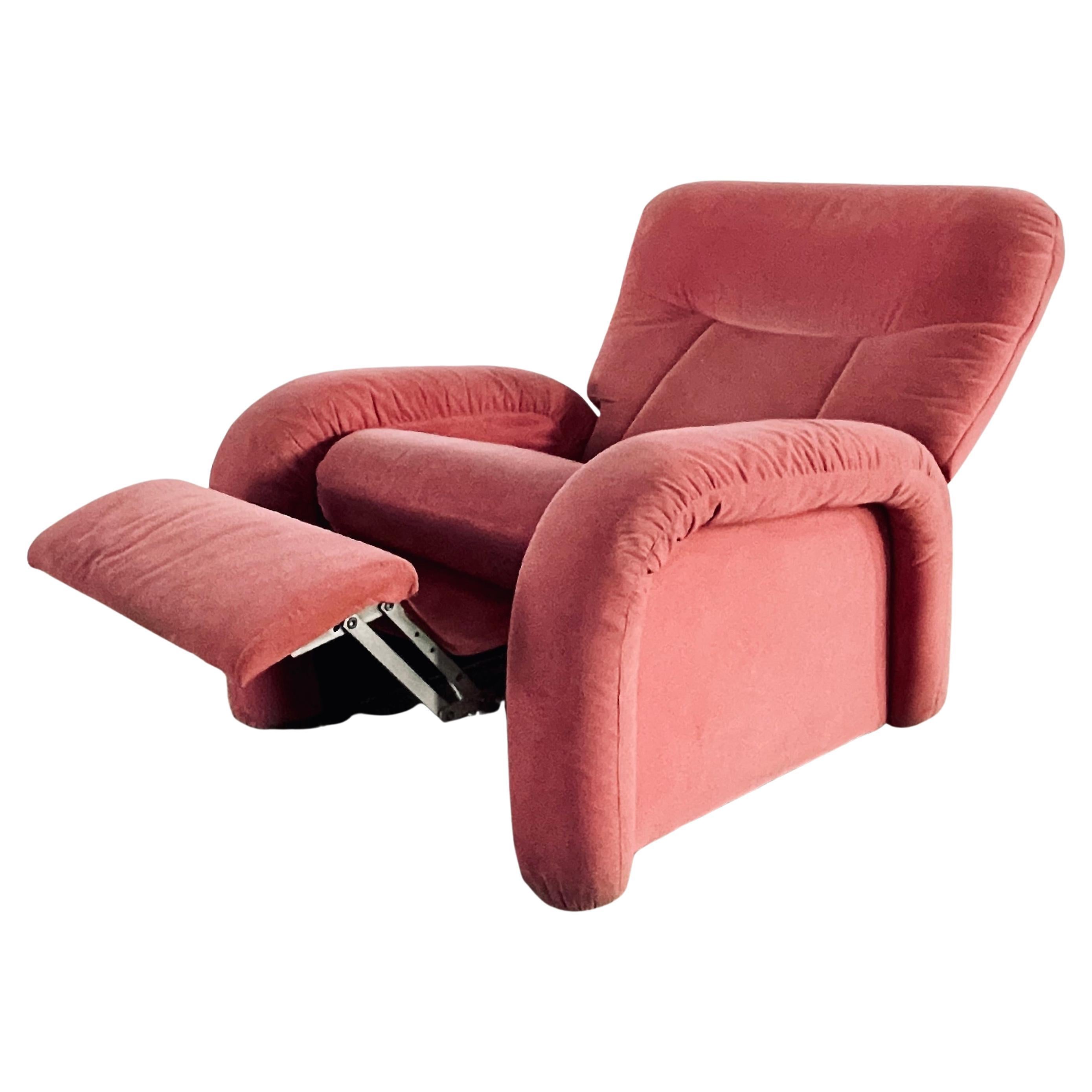 Vintage Italian Arch Reclining Lounge Chairs, Original Upholstery, Italy, 1950s For Sale
