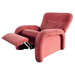 Vintage Italian Arch Reclining Lounge Chairs, Original Upholstery, Italy, 1950s