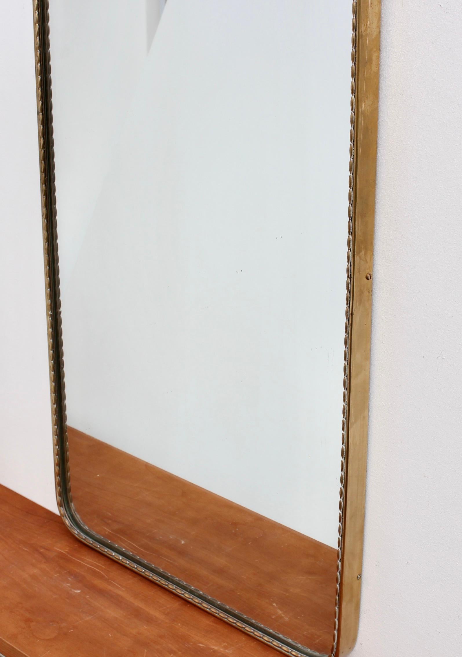 Vintage Italian Arch-Shaped Wall Mirror with Brass Frame, circa 1950s 5