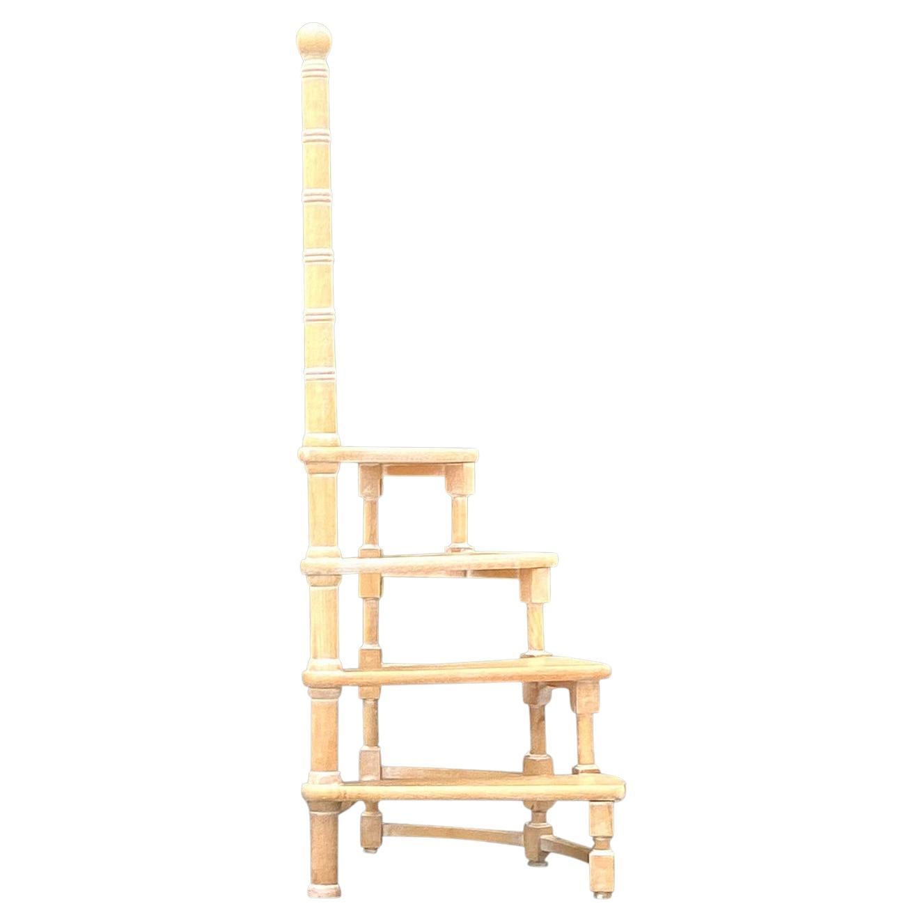 Vintage Italian Architectural Spiral Library Steps