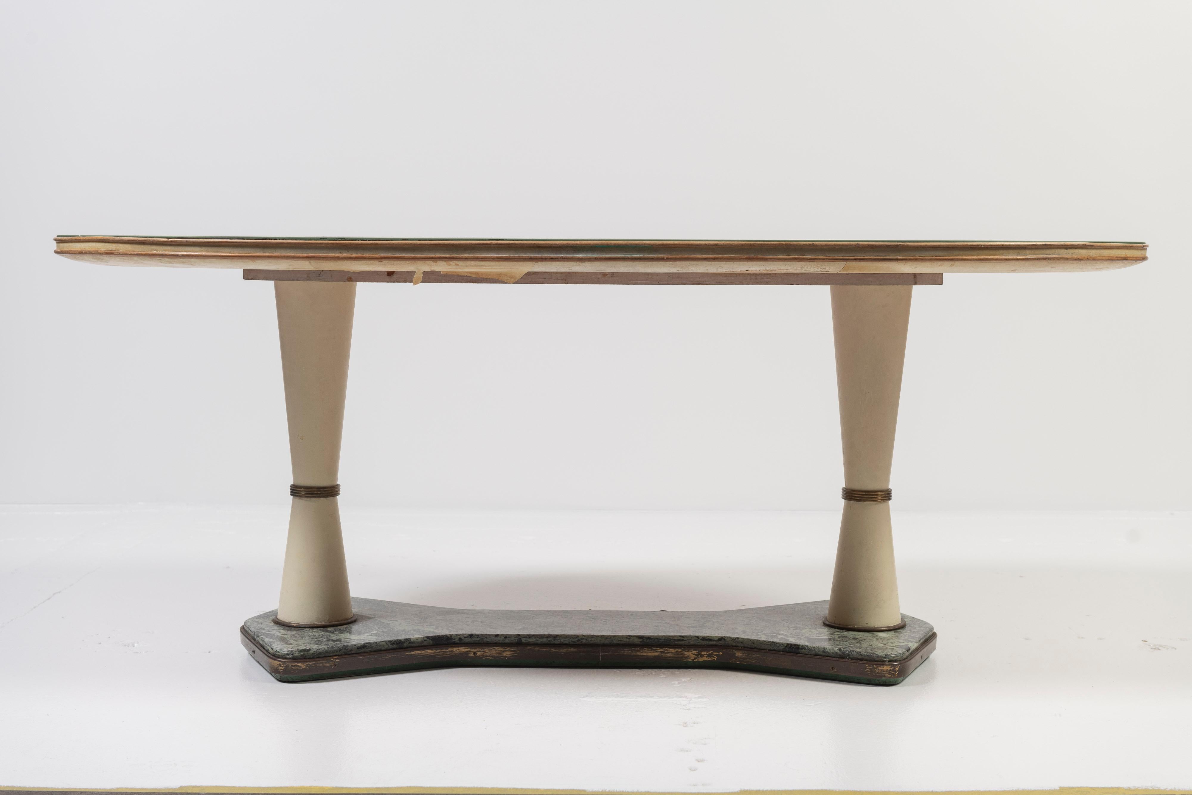 Vintage Italian Art Deco Dining or Center Table, in the style of  Vittorio Dassi For Sale 7