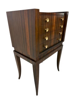 Vintage Italian Art Deco Macassar Ebony Silverware Chest
