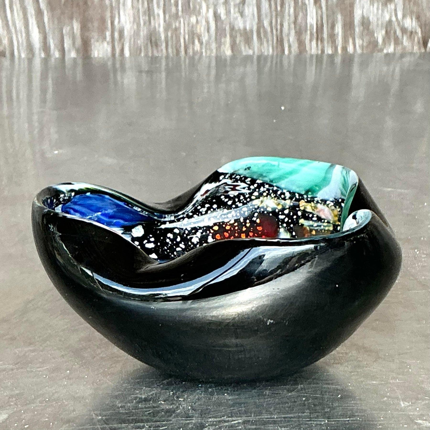 Vintage Italian Art Glass Cuenco De Murano en Bueno estado para la venta en west palm beach, FL