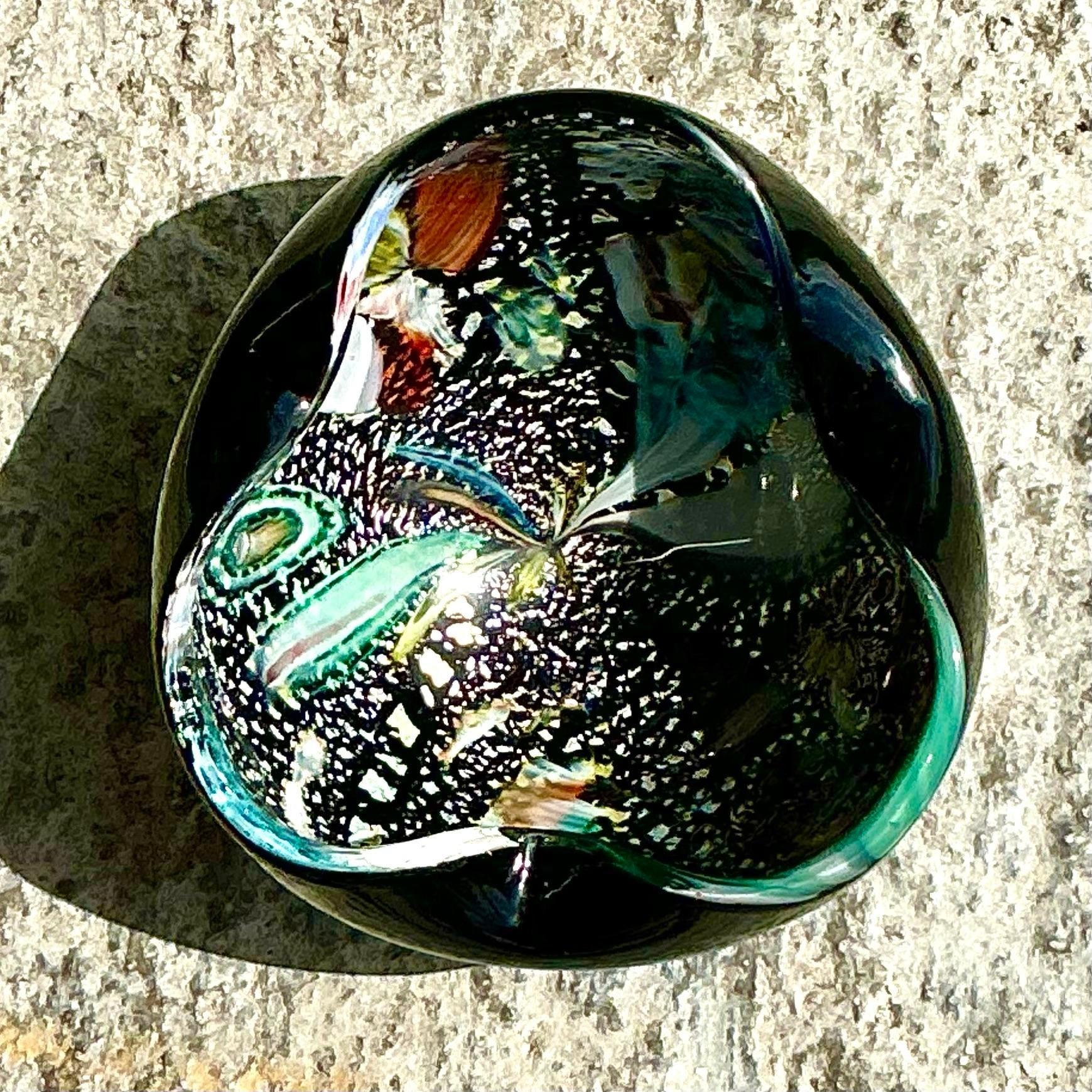Vintage Italian Art Glass Cuenco De Murano siglo XX en venta