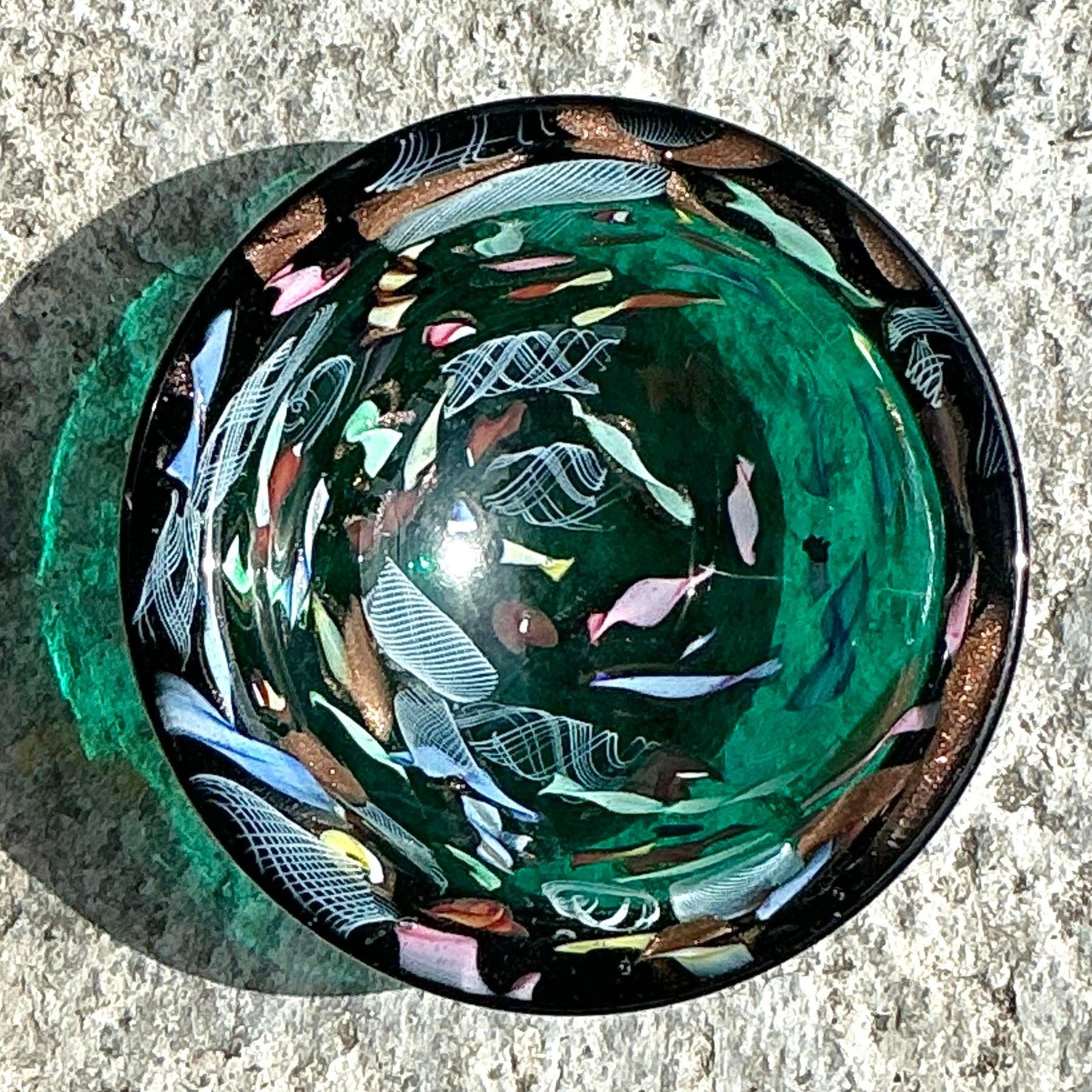 Vintage Italian Art Glass Bowl After Murano For Sale 1