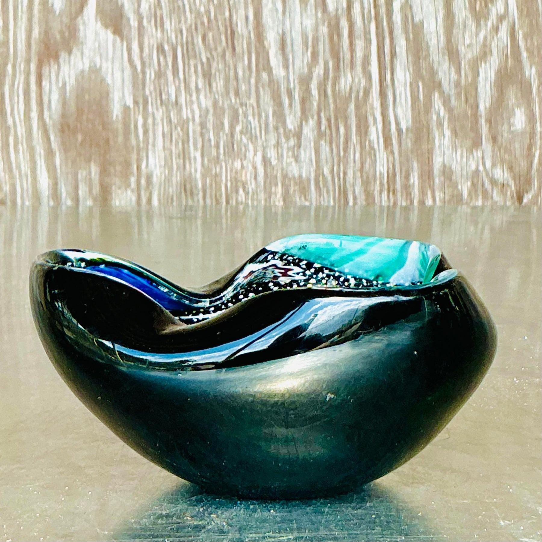 Vintage Italian Art Glass Cuenco De Murano Vidrio artístico en venta