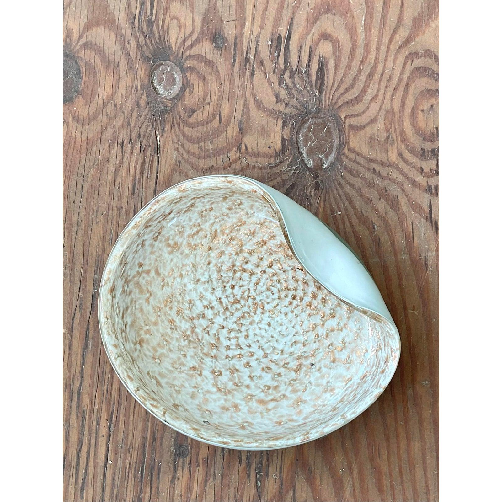 Murano Glass Vintage Italian Art Glass Bowl After Murano For Sale