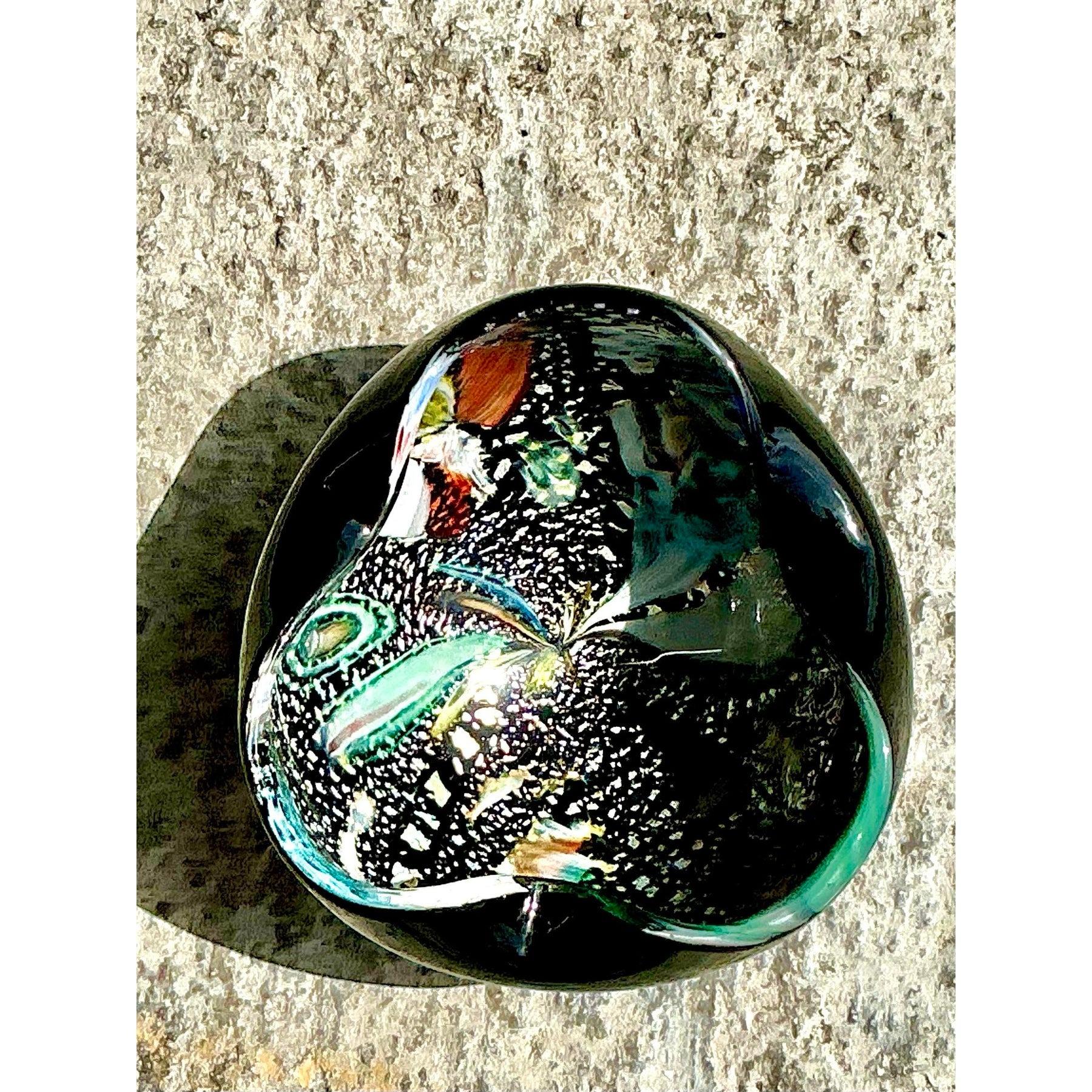 Vintage Italian Art Glass Cuenco De Murano en venta 1