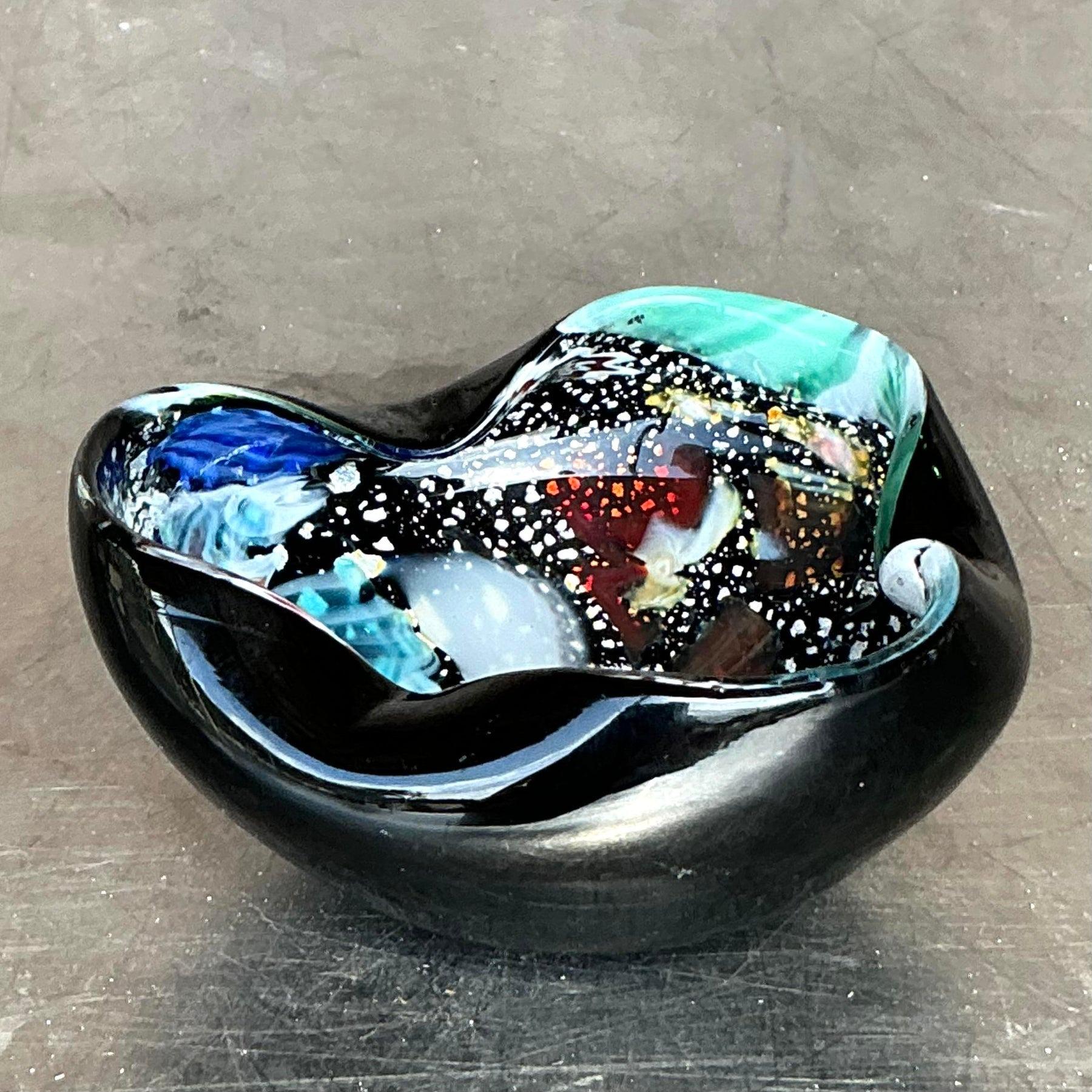 Vintage Italian Art Glass Cuenco De Murano en venta 2