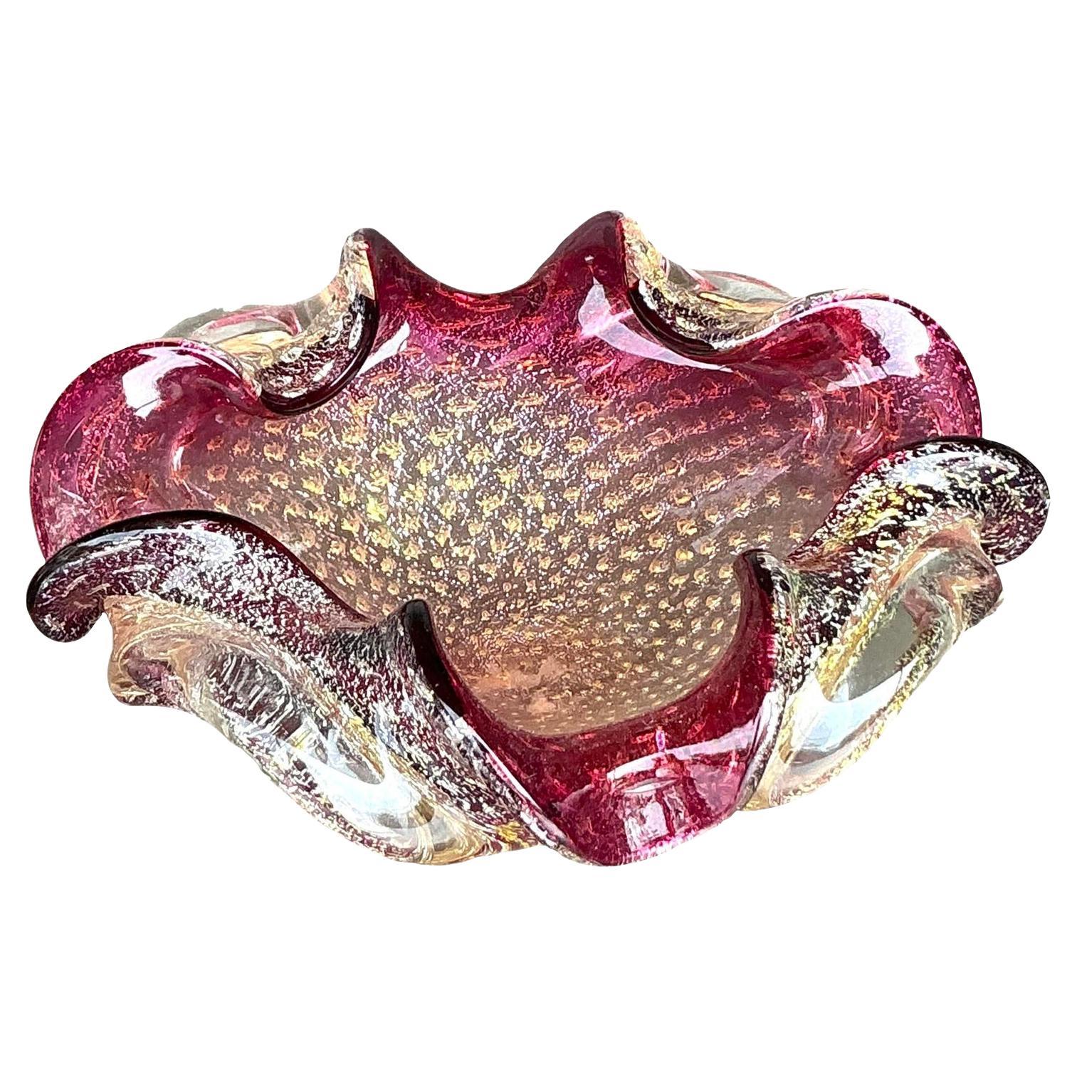 Vintage Italian Art Glass Cuenco De Murano