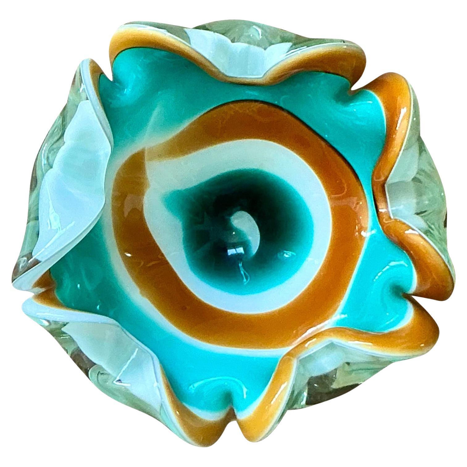 Vintage Italian Art Glass Bowl After Murano