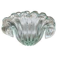 Vintage Italian Glass Muschelschale nach Murano Seguso