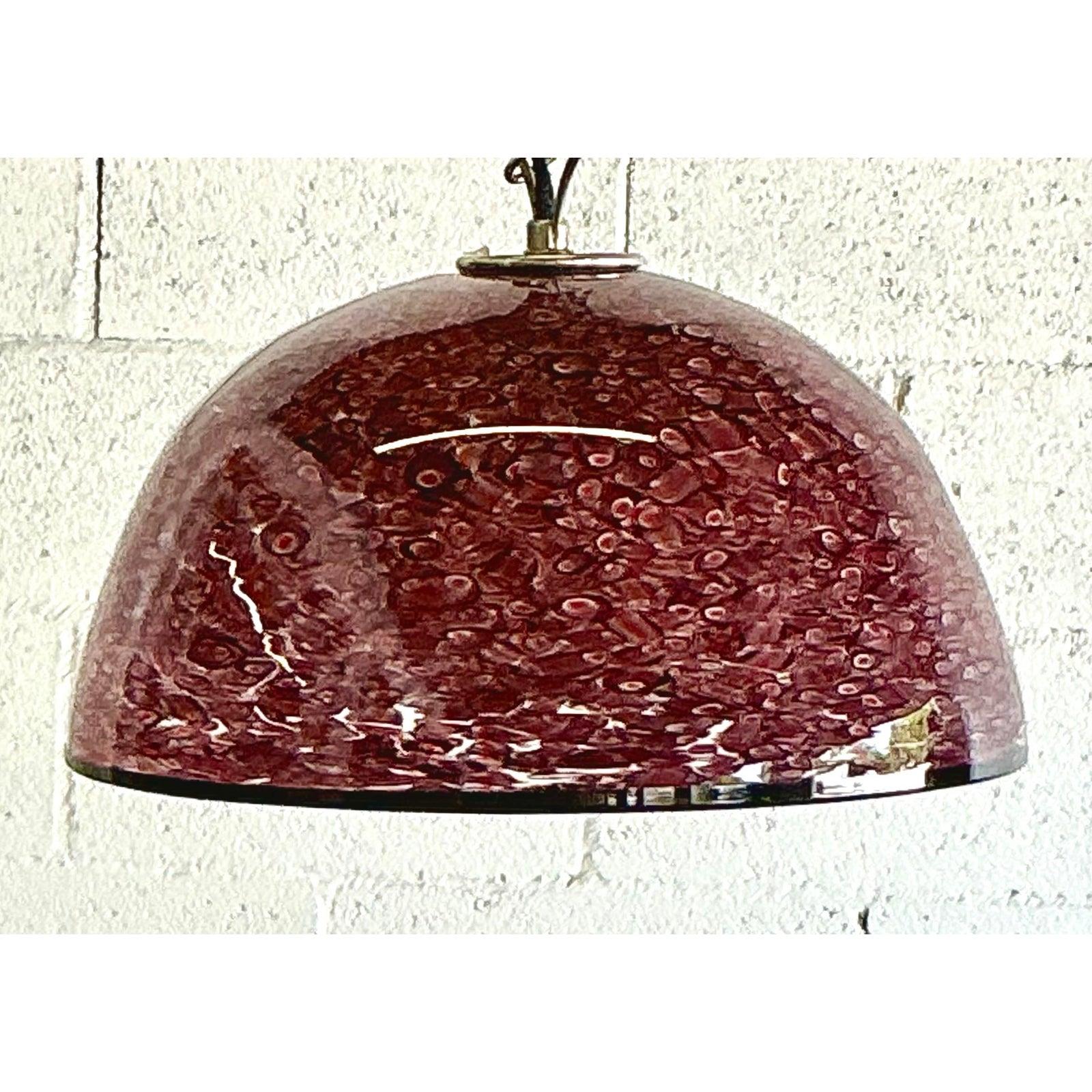 Italiano Ciondolo a cupola in vetro artistico vintage Italian Glass, dopo Murano in vendita