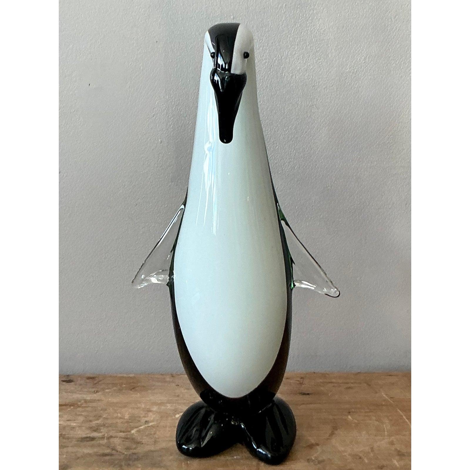 Mid-Century moderno Pinguino in vetro artistico italiano vintage in vendita
