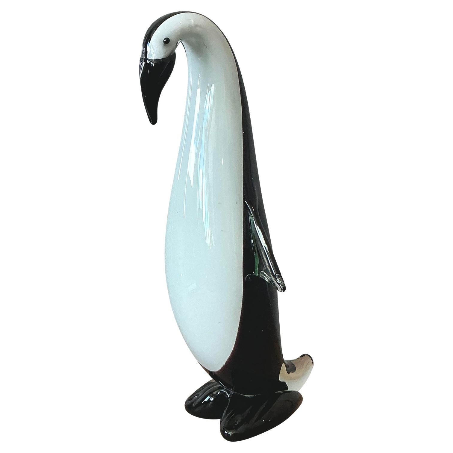 Pinguino in vetro artistico italiano vintage in vendita